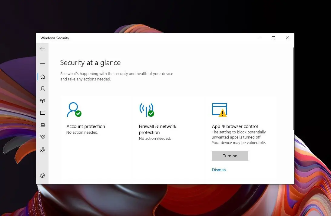Menonaktifkan Windows Security