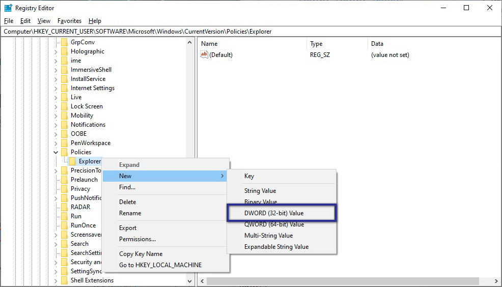Recent Files Registry Editor