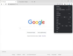 3 Menu Google Chrome