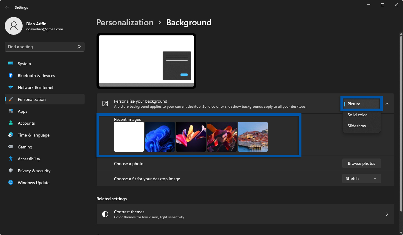 3 Pilih gambar sesuai keinginan