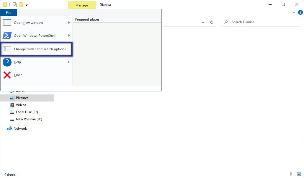 Change Folder And Search Options
