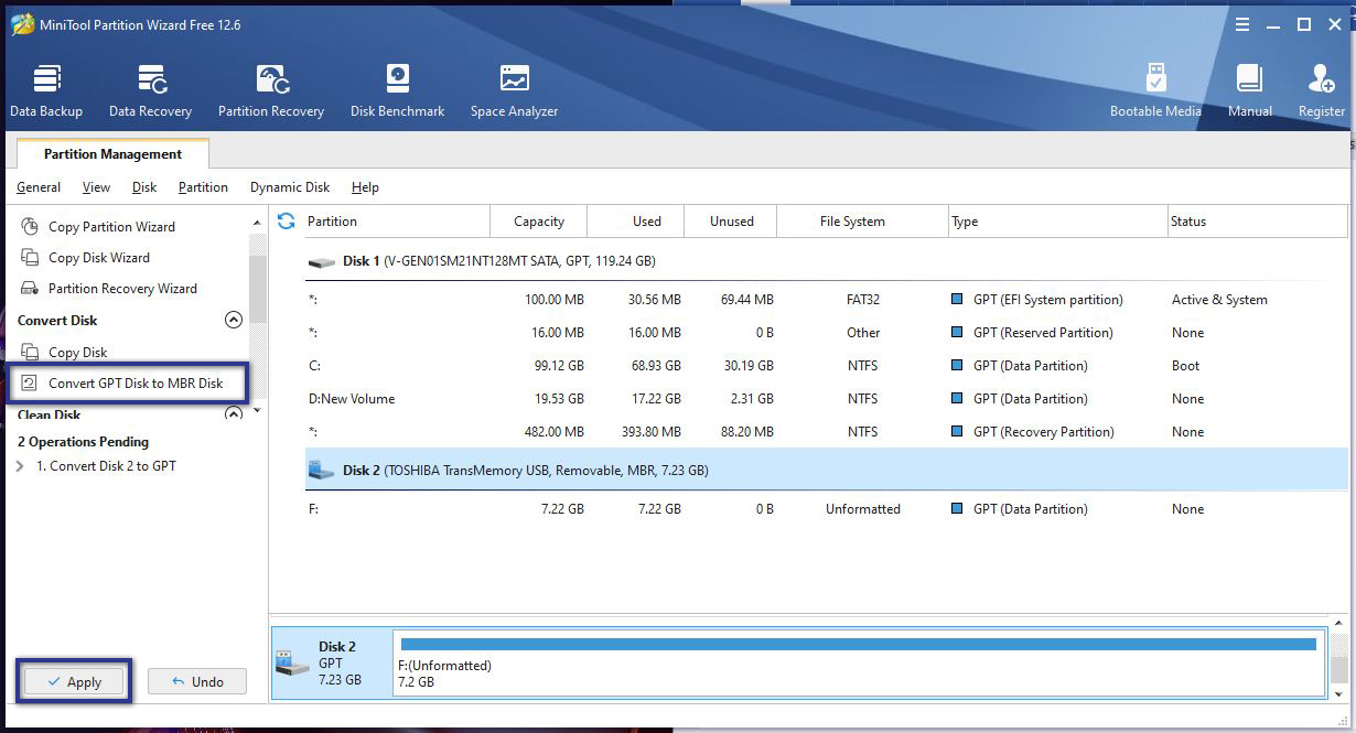 10+ Cara Mengubah MBR Ke GPT Dengan MiniTool Partition Wizard