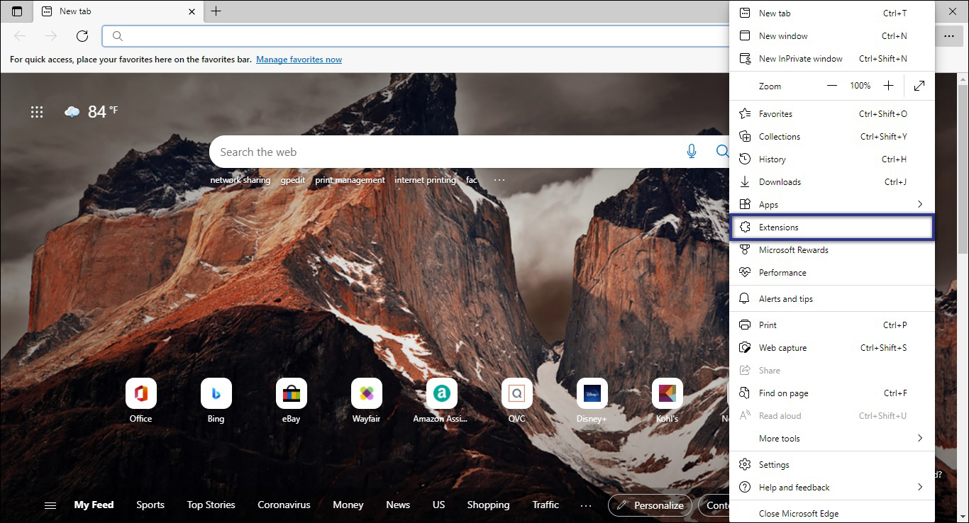 Extensions Microsoft Edge