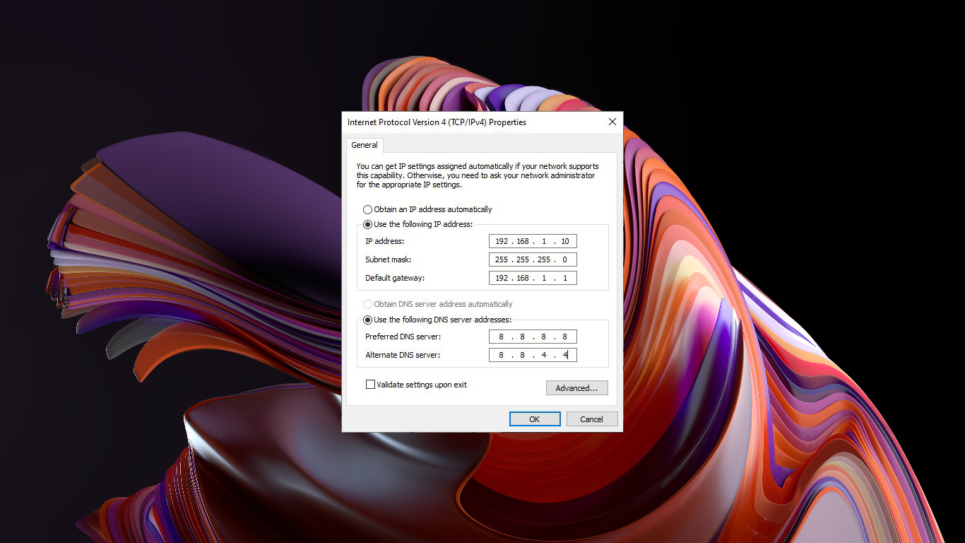 Mengganti IP Address & DNS Server