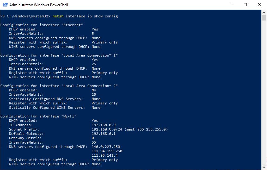 Network Interface PowerShell