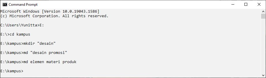 6 Buat folder baru di CMD secara bersamaan