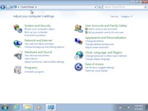 Control Panel Windows 7