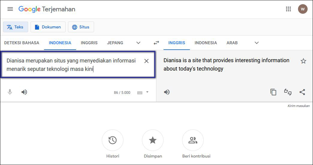 Google Translate Browser