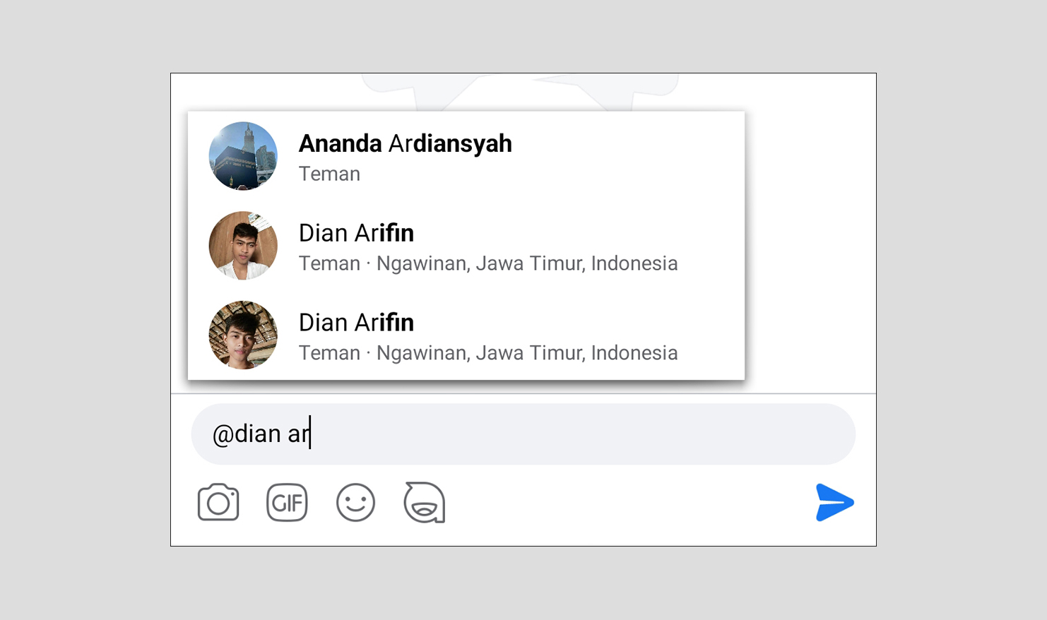 Mention Facebook