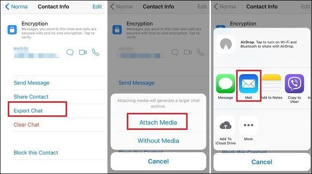 4. Transfer Data WA Dengan Email