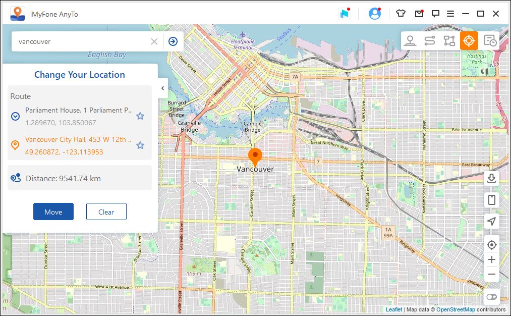 Pindah Lokasi iMyFone