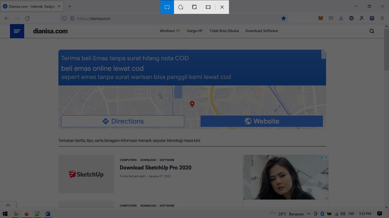 Screenshot Windows 10