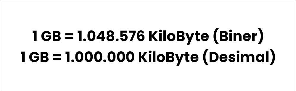 1 GB Berapa KB Berikut Pengertian Dan Cara Menghitungnya