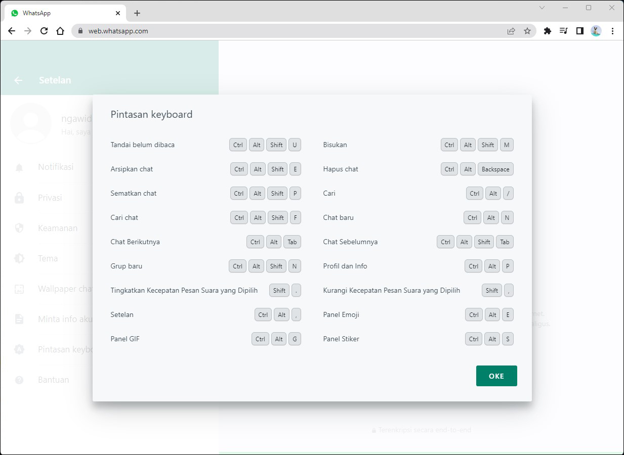 7 Shortcut WhatsApp Web