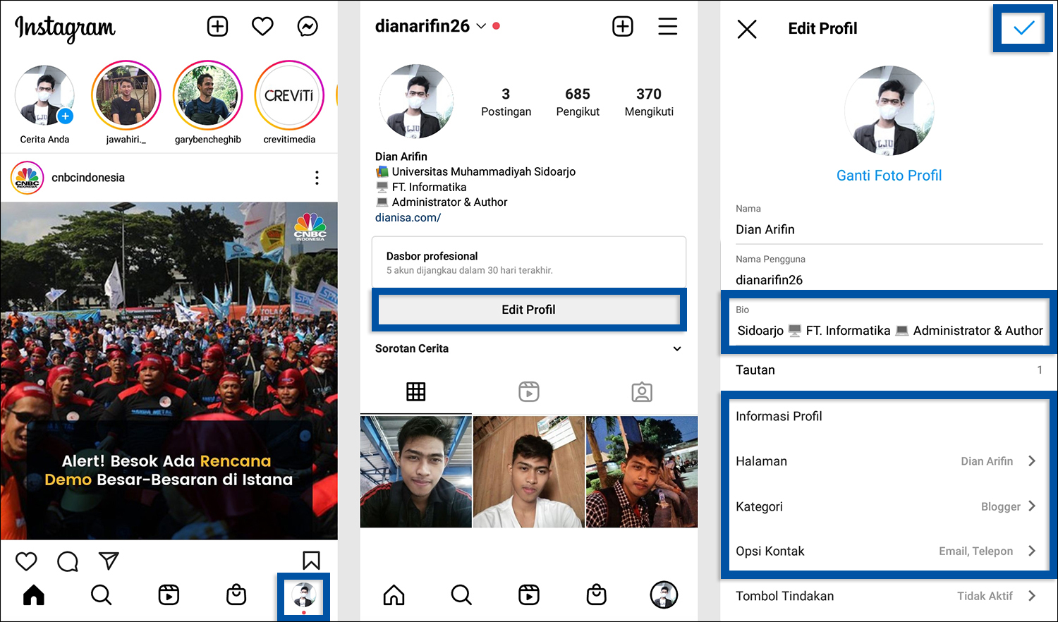 1088+ Bio IG Keren, Aesthetic, Bahasa Inggris, Singkat, Lengkap!