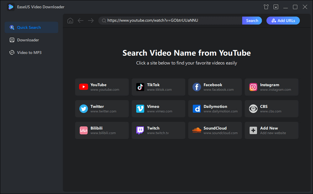 Download Video Facebook EaseUS Video Downloader