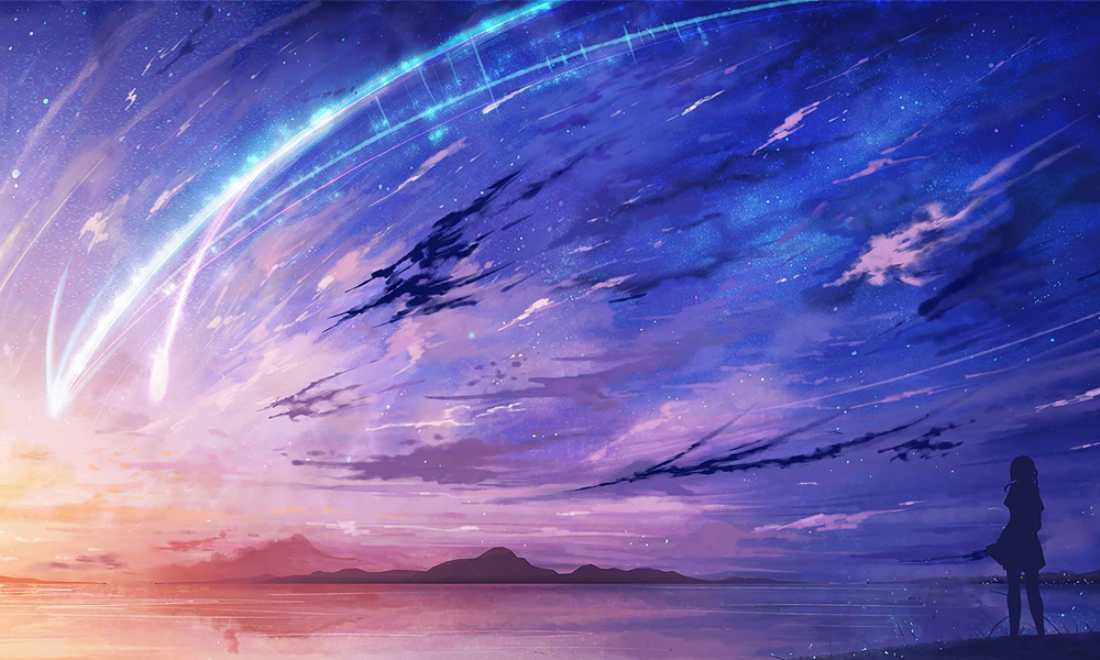 1. White Purple Wallpaper Anime HD Keren