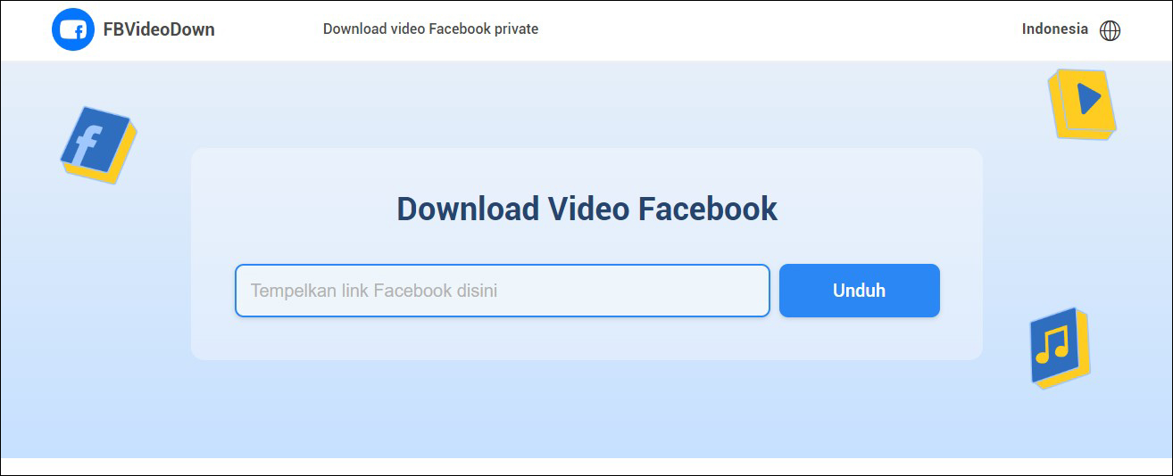 4 Buka situs FBVideoDown