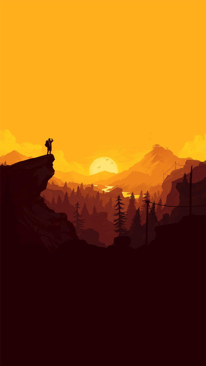 4. Wallpaper HP Mountain Climber Minimalis