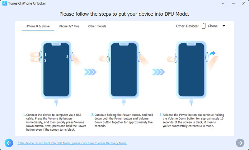 DFU Mode iPhone Unlocker