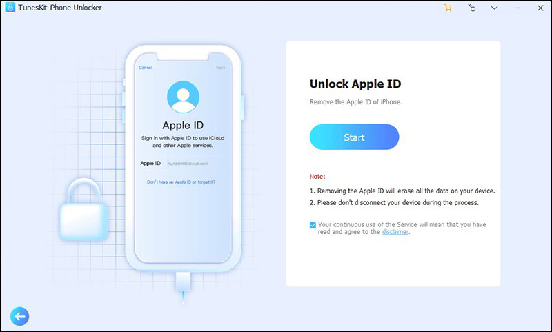 Remove Apple ID Tuneskit