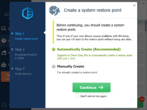 Restore Point Driver Easy