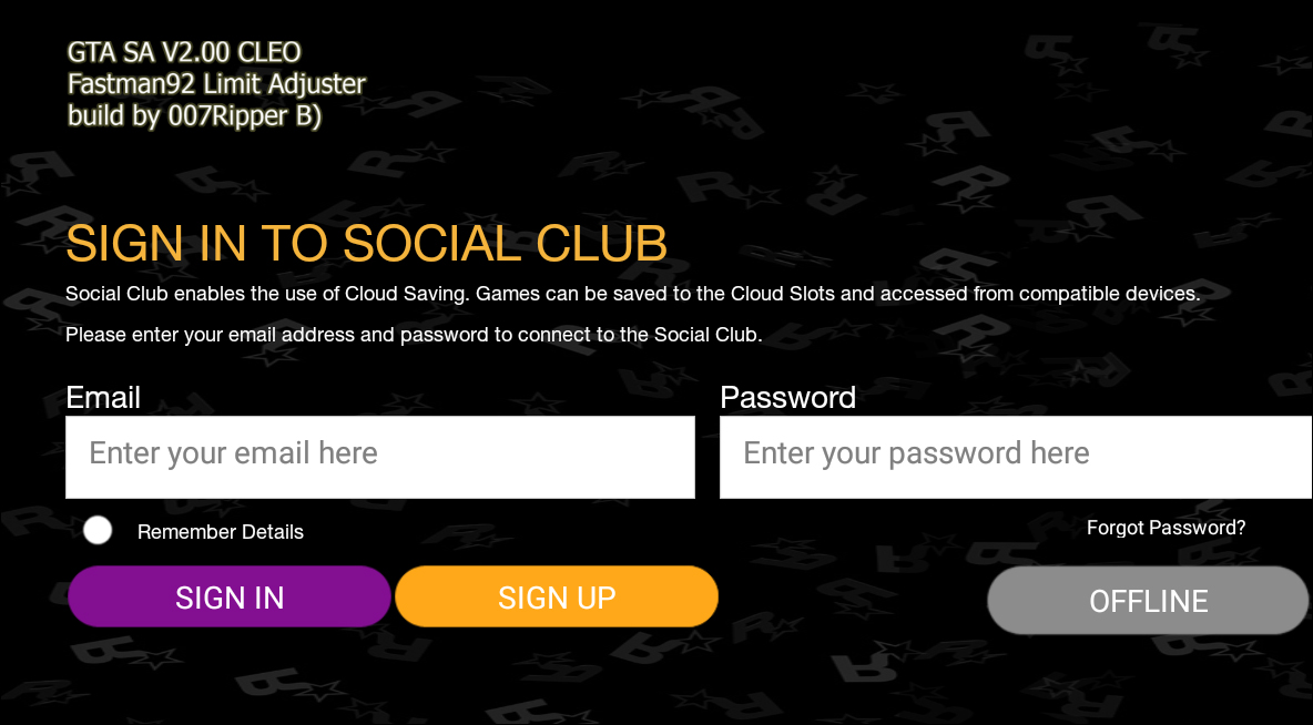 Form Sign-In GTA SA Lite