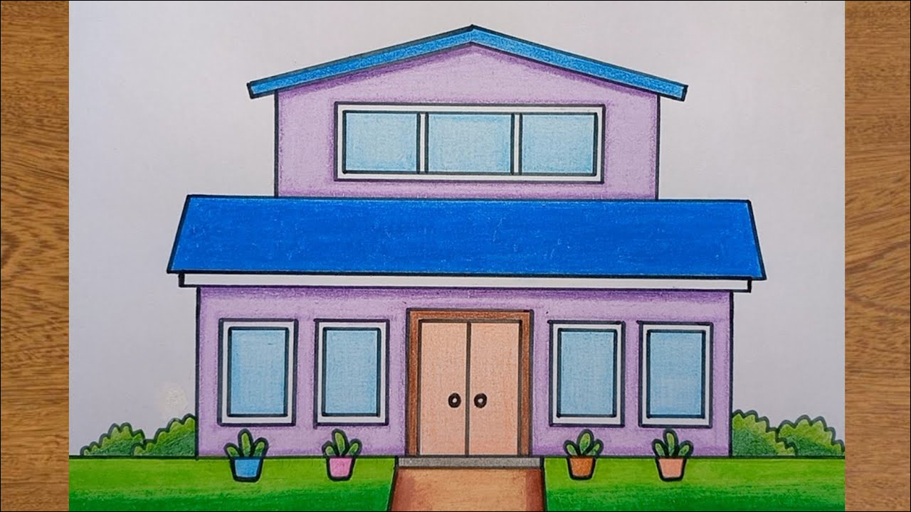 30+ Contoh Gambar Rumah Simple, Yang Sudah Diwarnai!