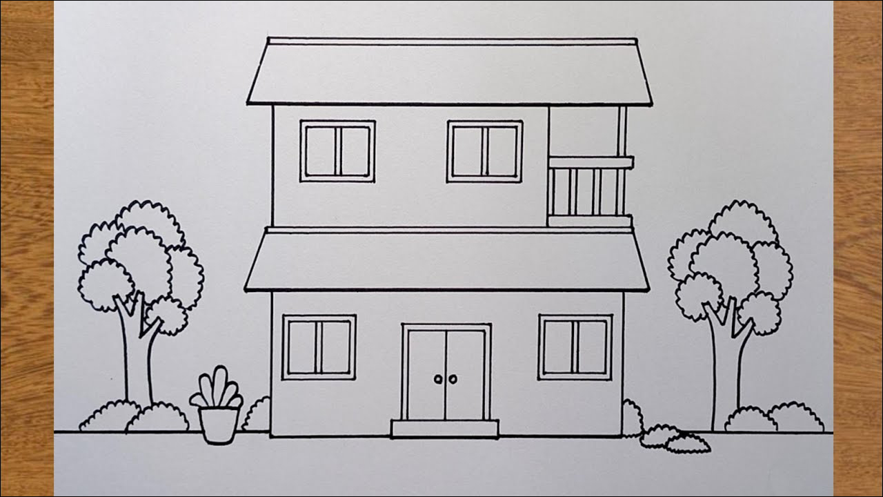 30+ Contoh Gambar Rumah Simple, Yang Sudah Diwarnai!