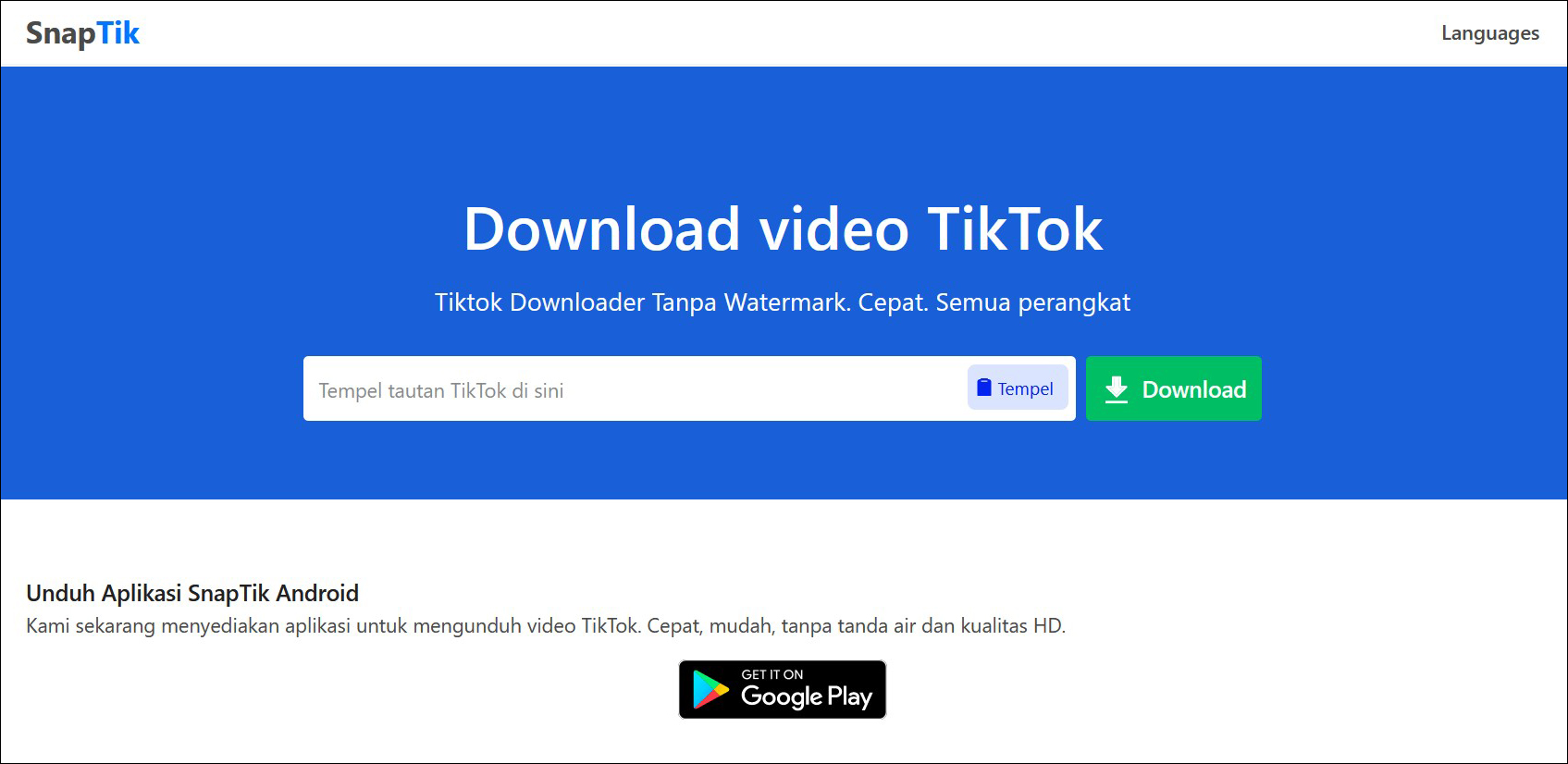 10 cara menggunakan snaptik untuk download video tiktok