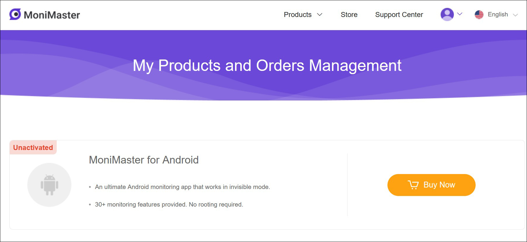 Product MoniMaster for Android