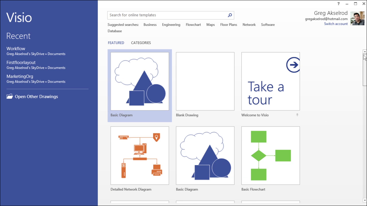 1. Halaman Utama Microsoft Visio 2013 - microsoft.com as