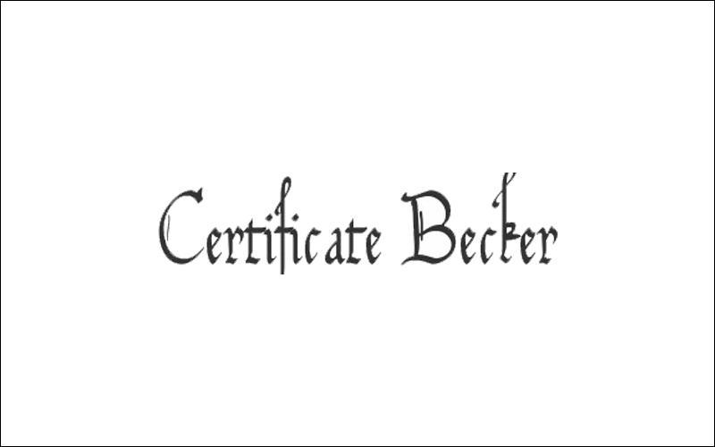 2. Certificate Becker