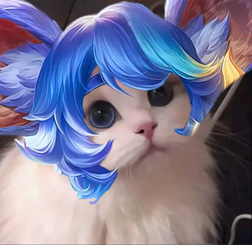 Gambar 07. PP ML Lucu Kocak Kucing Nana rambut biru