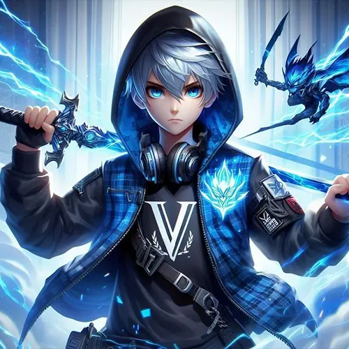 Gambar 09. PP ML Aesthetic cowok cool cahaya biru