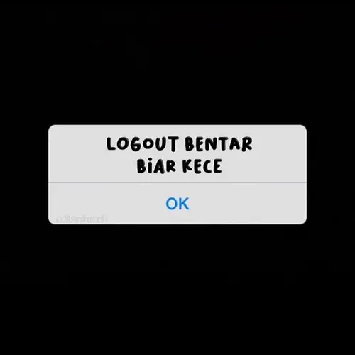 Gambar 15. PP WA Kata-kata Lucu logout bentar