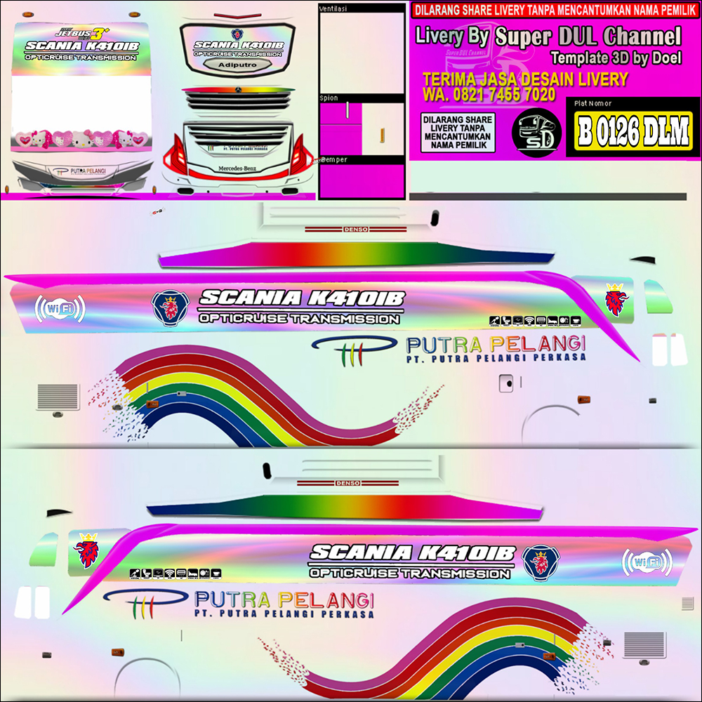 70+ Livery BUSSID Full Strobo, Pandawa, Sugeng Rahayu, Paling Jernih!