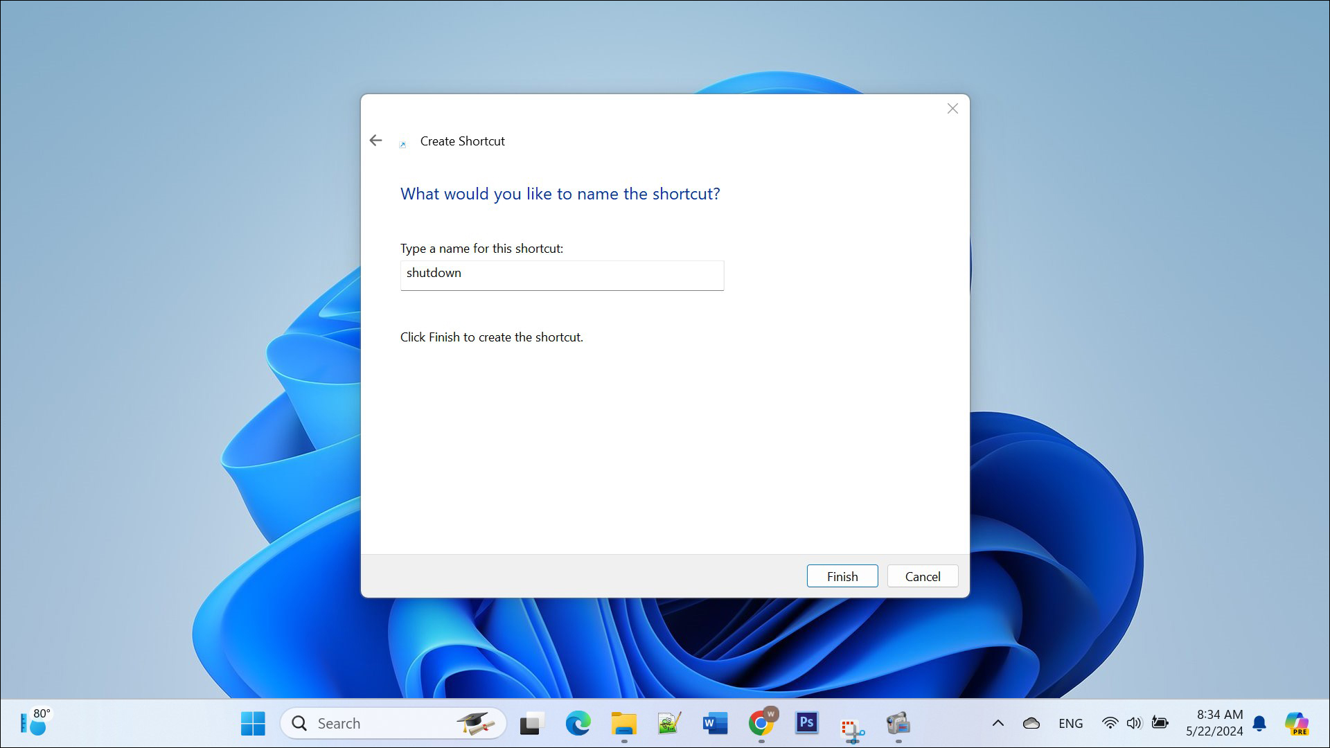 Membuat Shortcut Shutdown Windows 11