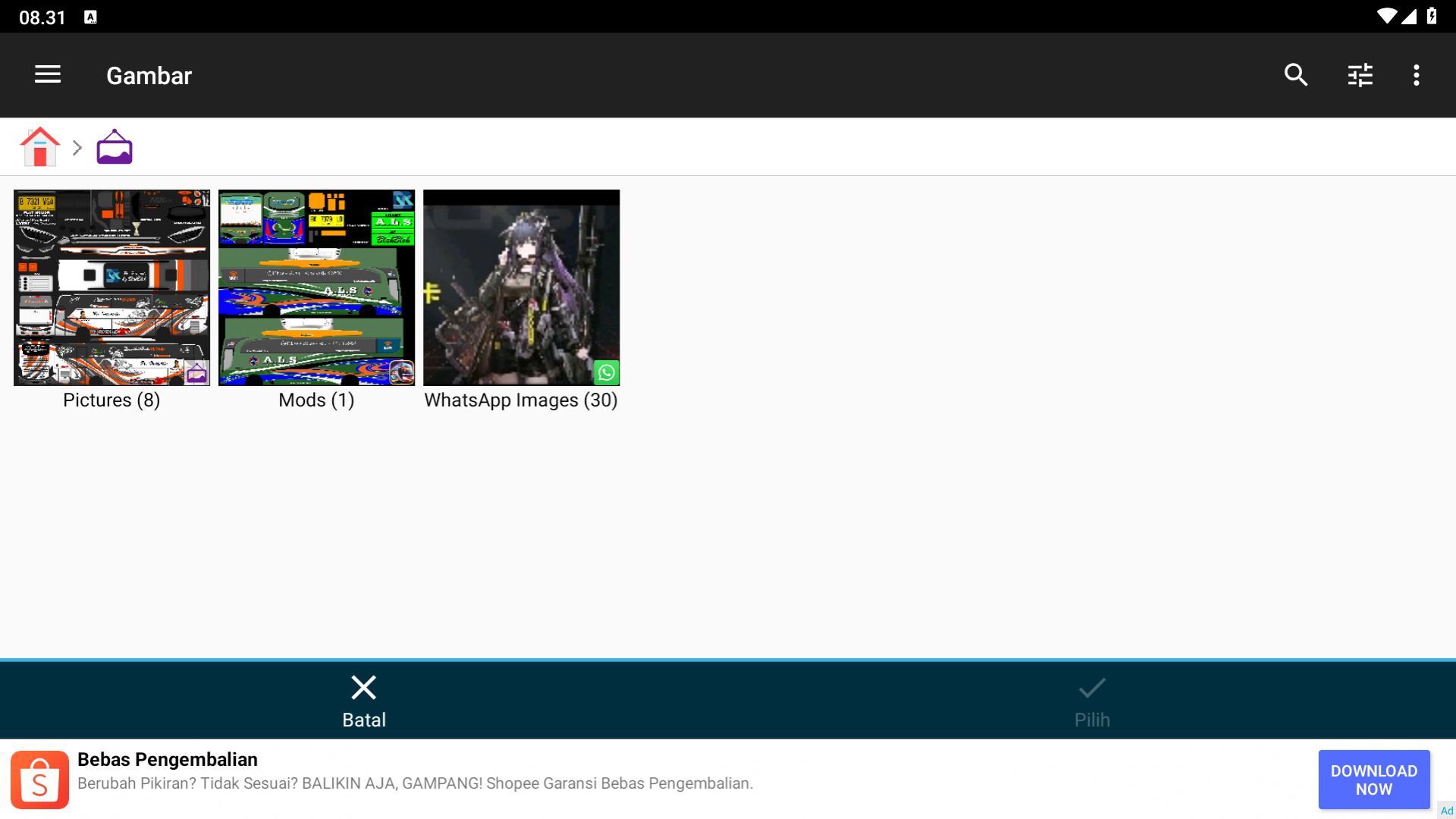 Langkah 4 Mencari Livery di Galeri - Livery Bussid Budiman