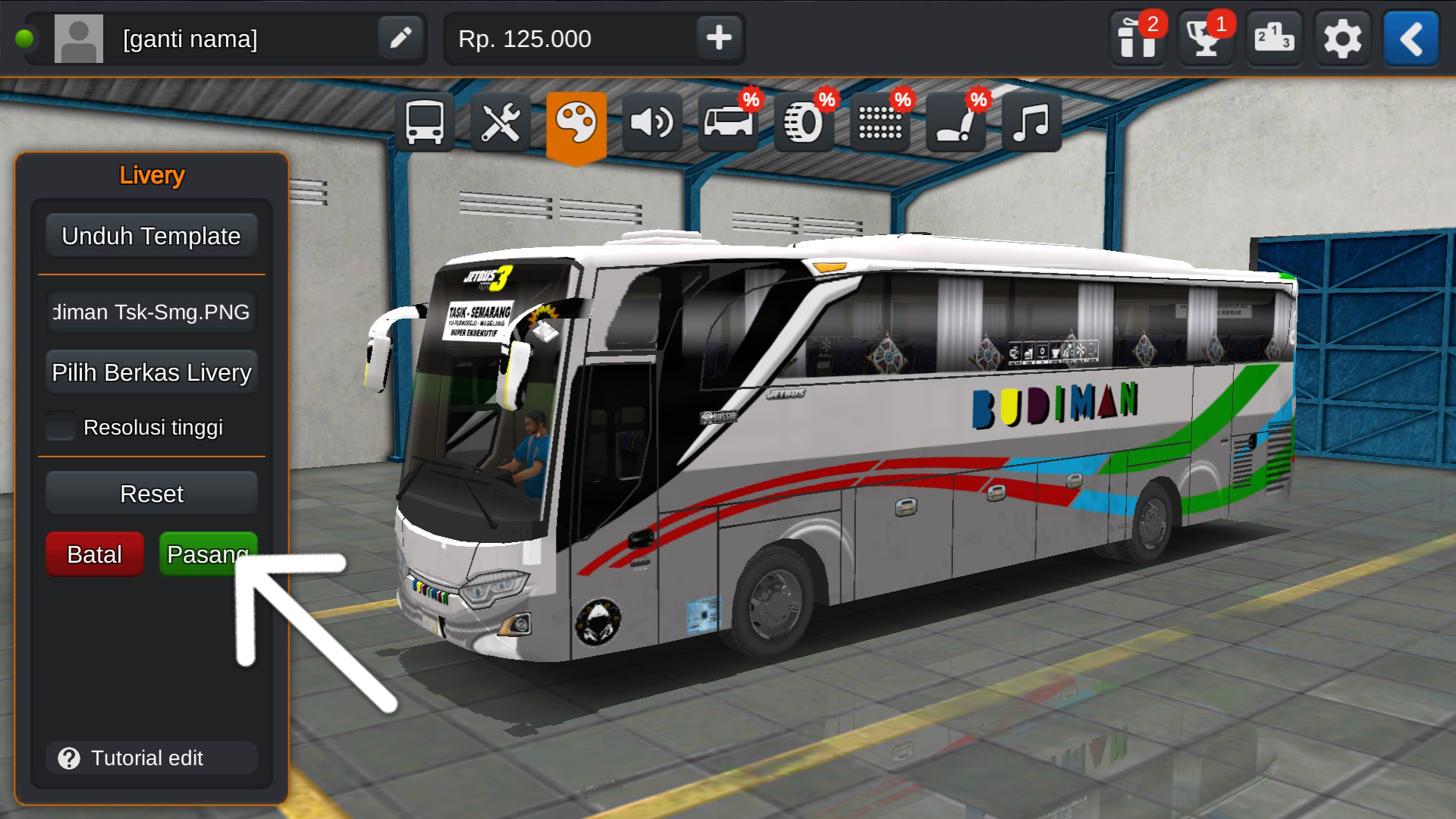 Langkah 6 Memasang Livery Bussid Budiman