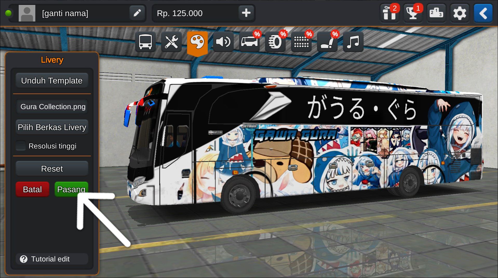 Langkah 6 Memasang Livery Bussid Anime